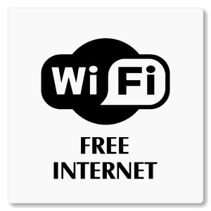 Free internet, 100x100mm, bílá, Nevada